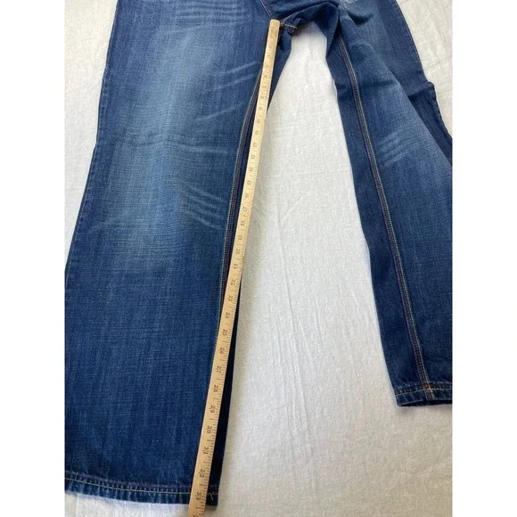 Vintage Coogi Jeans Mens 38X35 Blue Denim Baggy Embroidered Streetwear Y2K Flaps